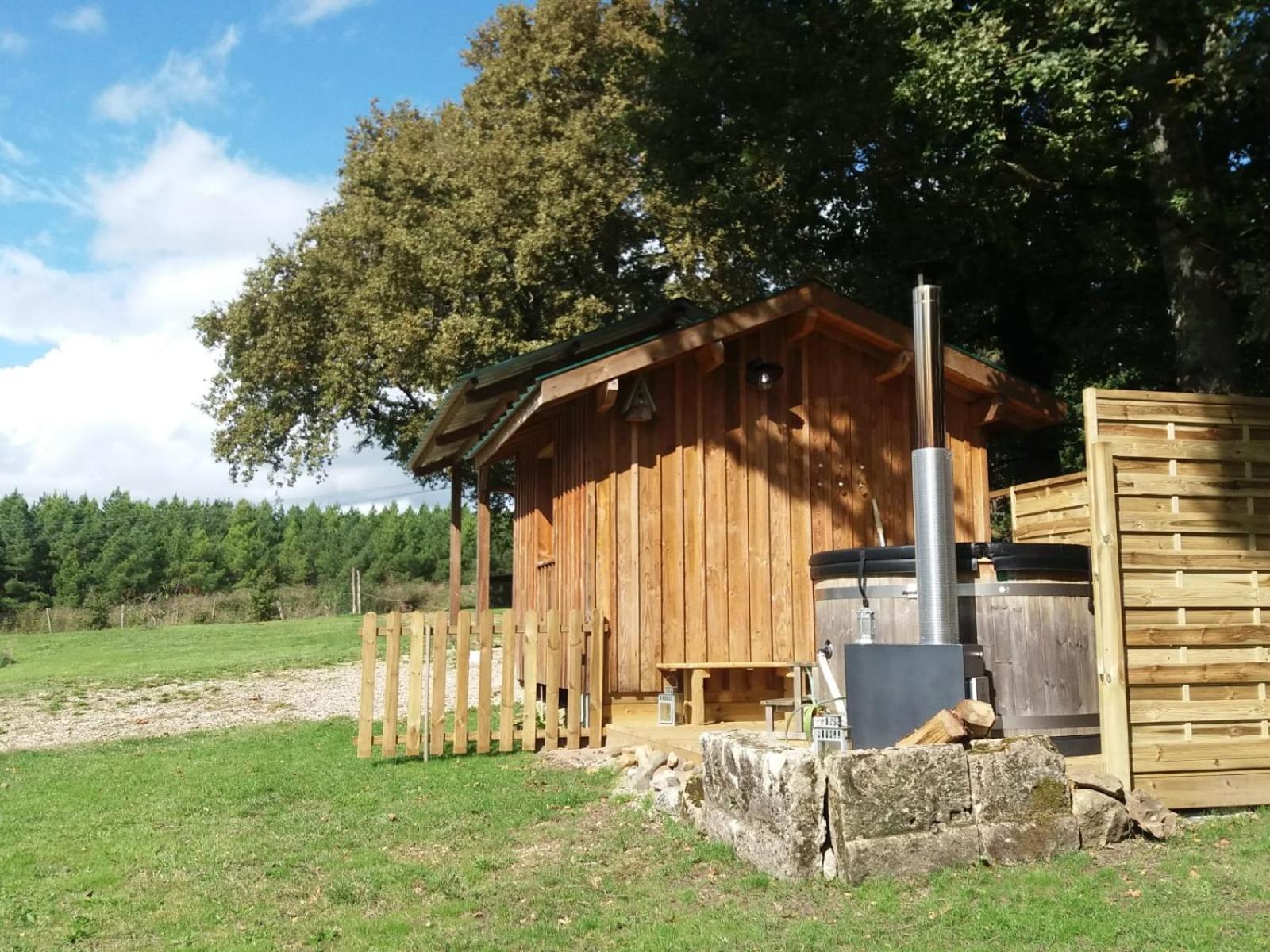 Roulotte Fleur Des Champs Villa Sigalens Bagian luar foto